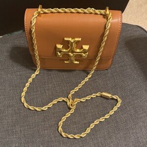 Tory Burch Tan Mini Bag with Gold Chain